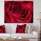 Designart - Red Rose Petals with Rain Droplets - Floral Art Canvas Print